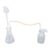 Yunseity Gas Separating Funnel Set, 150ml Conical Bottle 125ml Gas Collecting Bottle, Chemistry Lab for O2 H2 CO2 Generating, Ideal for School Science Experiment Tools