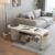 YUNSEU End of Bed Bench with Storage,Shoe Rack Bench with Soft Cushion,