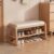 YUNSEU Shoe Bench Entryway with Storage,2-Tier Shoe Rack Bench for Entryway,