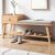 YUNSEU Wood Shoe Storage Bench with Drawer,Ottoman with Storage,