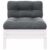 YUOGHRTFE White Solid Pinewood Outdoor Middle Sofa with Cushions, Modular Patio Garden Sofa for Relaxation and Flexible Seating Arrangements