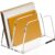 YUXUN Acrylic Mail Organizer,2 Sections Vertical Desk Organizer,Clear Envelope Holder Bill Organizer Letter Sorter for Mail,Envelope,Bill,Notebook,Post-it Note for Home,Office,Classroom