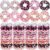 Yuxung 80 Pcs Pink Halloween Satin Hair Scrunchies for Women Spooky Cute Ghost Pumpkin Hair Ties Cute Elastic Bands Ropes Ponytail Holder Bulk Halloween Party Favors Goodie Bag Fillers