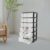 YUYFCC 6 Drawers Rolling Storage Cart, Black Frame Clear Plastic File Organizer with A4 Size Drawers, Mobile Vertical Storage Tower for Office Bedroom Dorm Documents Books