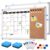 YUYIUS Calendar Whiteboard for Wall, 17″ x 13″ Double Sided Monthly Dry Erase Board Calendar for Office, Home, School, Hanging Cork Board White Board Combo, Portable Magnetic Dry Erase Planner Board