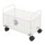 YWJLQH Container Storage Basket Cart Classroom Cart with Open Design and Push Handles in Wrought Iron for Classroom use Office use Library use Teacher use, Black, Large with Wheels