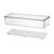 YWJLQH Storage Organizer Bin Pantry Organizer Bins Food Storage Container Storage Bins Clear Box with Removable Lid Stackable Fridge Organizer Bins Large, Small and Drain Tray