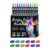 YWLUUOO 12Pcs Acrylic Paint Marker 24 Color Double Head Brush Tip Acrylic Marker for Painting on Paper Stone Wood Glass Cloth Paint Markers Double Ended