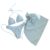 YWLUUOO 3xHalter Triangle-Bathing Wear with Cover Up Skirt, Blue S