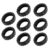 YWLUUOO 8Pcs Portable Luggage Wheel Protectors Quiet Design, Black