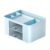 YWLUUOO Multipurpose Desk Organiser with 2 Drawers and 5 Compartments Desktop Pencil Storage Box for School Supplies ABS Desktop Organiser