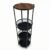 YWMJZEU Rolling Cart Wood Multi levelTier Folding Table with Shelves Space Saving Furniture for Living Room, Black