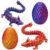 YXOTJHS 2Pcs 3D Printed Dragon, Dragon Eggs with Dragon Inside, 8.7 Inch Dragon Fidget Toy, Crystal Eggs, 3D Printed Animals, Stocking Stuffers for Kids