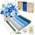 YYUENGTAK 350 Pcs Blue Pipe Cleaners Flower kit with tutoria,Fluffy Yarn,Green Floral Wires,Gardening Tape,Stamen(2 Colors)，Pipe Cleaners Craft,Chenille Stems for DIY Art Projects Creative Gift