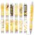Zaamwoyy 24Pcs Childhood Cancer Awareness Ballpoint Pens Gold Ribbon Posters Retractable Pens Inspirational Quotes for Charity Public Events, Campaigns, Pediatric Hospital, Students