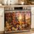 Zadaling Thanksgiving Oven Skirt Curtain with 8 Ribbon Ties, Fall Harvest Pumpkins Fruit Sunset Rural Fields Tie Top Stove Curtain for Oven Door, Dishwasher Cabinet, 30″x21.5″