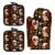 ZAEW Skull Crow Flowers Day of the Dead 4PC Oven Mitts Pot Holders Set
