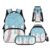 Zarisguat Baseball Drip School Backpacks for Boys Girls, Light Blue Ice Cream Drip Kids Book Bag with Lunch Bag and Pencil Case for Elementary Age 6-12 Set of 4 Back School Supplies