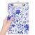 ZAXMEY Small Plastic Clipboard 6″ x 9″, Standard A5 Size Fashion Mini Clip Board, Suitable for Classrooms, Offices, Students, Women, Men, Children, Decorative Cute Custom Patterns, Blue Floral