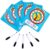 ZazzyKid Time Learning Analog Clock for Kids – Pack of 5 (7 x 8 Inches) with 5 Erasable Markers: Teach Children to Tell The Time