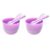 ZCLGOOD DIY Slime Making Tools, 8PCS Purple PP Plastic Glue Mixing Bowls with 8PCS Mixing Spoons Set for Creative Craft Arts Projects, Glue and Slime Mixing (Diameter 3.46 inches)