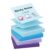ZCZN 400 Sheets Pop-up Sticky Notes, 3 x 3 Inches, 4 Pads Assorted Water Colors Self-Stick Notes, 100 Sheets/Pad, (Blue Purple Light Blue Light Purple)