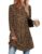 Zeagoo Cute Summer Tops for Women 3/4 Sleeve Blouses Leopard Shirt