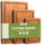 Zeawec 3-Piece Set Deep-Carbonized Bamboo Cutting Board for Kitchen – Crack-Resistant Wood Chopping Boards with Deep Juice Grooves, Pre-Oiled Butcher Block for Meat, Vegetables & Cheese, Carbonized