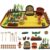Zen Garden Kit for Desk,Mini Veggie Zen Sand Garden for Sandbox with Vegetable,Sensory Relaxation Sand Tray Tool,Office Stress Relief Toy 48pcs
