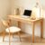 Zentrava 47.2” Solid Wood Desk with Drawers, Computer Desk for Small Space