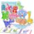 Zeoddler Montessori Toys for Toddlers, 10 Pack Wooden Dinosaur Stacking Blocks, Sorting & Stacking Preschool Learning Activities, Gift for Boys, Girls