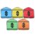 Zerodeko 5pcs Crayon Carpet Seats for Classroom 15.8″X15.8″