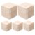 Zerodeko 5pcs Unfinished Wooden Blocks for Crafts – Small Square Balsa Wood Cubes 2×2 Inch – Blank DIY Basswood Craft Panels for Sand Table Building Projects