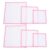Zerodeko 6pcs 13 Mesh Needlepoint Canvas, 8/6/5 Inch Sizes, Pink Edged
