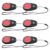 Zerodeko 6pcs Portable Quick-Drying Black Thumbprint Ink Pad with Lanyard, Round Refillable Ink Pad for Contract Signing and Scrapbooking, Compact Design for Easy Carry