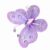 Zerodis 24 Pieces Glitter Wire Organza Butterflies Decorative Mesh Butterflies 2in Gauze Design for Wedding Table Decor Craft DIY Wall Door Party Decoration (Purple)