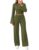 ZESICA Women’s 2 Piece Long Sleeve Fitted Pant Matching Lounge Set
