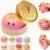 ZEVINJIAZ Dumpling Squishy Mystery Box, Dumpling Stress Ball with Mini Food Steamer, Soft Stretchy Sensory Fidget Toy, Cute Kawaii Desk Toy, Stocking Stuffers (Pink Orange)