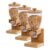ZevrO Honey-Can-Do Bamboo Cereal Dispenser with Airtight Lid – Countertop Dry Food Dispenser for Kitchen Organization – Eco-Friendly Cereal Container for Pantry (Pack of 3)