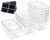 ZEXALOR 10 PACK Clear Storage Bins Clear Storage Containers for Kitchen Pantry Organization, Organizing Bins with Built in Handles, Cabinet Organizers