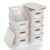 ZFTMRR Plastic Storage Bins with Lid, Stackable Small Box Basket for Organizing and Containers for Shelves Drawers Desktop Closet Playroom Pantry Classroom Office Home, 8-pack 10.2×7.2×4.1 Inch, White