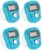 ZhangyiHot 4Pcs Digital Finger Tally Counter with Resettable Lap Tracking – Portable Electronic Clicker for Golf, Knitting, Goods Counting | Mini Display and Silent Operation