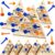 Zhanmai 50 Sets Wooden Triangle Peg Games Bulk Wood Board Games Fun Family Travel Puzzle Strategy Toys for Adults Teens(Blue & Orange Peg)