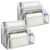 zhcoy 2pcs Mail Organizer for Desk, 3-Slot Mesh Metal Mail Holder countertop, Letter Holder, Office Desktop Envelope and Document Storage Rack (white)