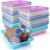 Zhehao 14 x 10 x 3 Inch 16 Pack Paper Organizer Basket Small Plastic Storage Plastic Basket Tray Office File Holder for Office Supplies (Purple,Blue,Pink,Green,Classic)