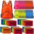Zhehao 24 Pack Kids Backpacks Bulk 16 Inch and 24 Pcs Zipper Pencil Pouch for 3 Ring Binder, Back to School Supplies Kits for Boys Girls Students K-12 School Essentials, Assorted Colors