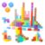 ZHENFINITY 100PCS Colorful Magnetic Building Blocks, STEM Construction Toy