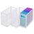 Zhengmy 3 Pcs Hanging File Organizer Letter Size File Holder Metal Mesh Filing Box Desktop Folder Letter Storage Cabinets Magazine Holder with Handles for Home Office School Document (White)