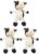 zhidiloveyou 11.8″ Cow Stuffed Animals Kawaii Cow Plush Soft Toy Gifts (Pack of 3)