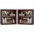 Zhiseek 2-Tier Bookshelf Basic Book Case Set of 2, Wooden Storage Shelves Rustic Floor Standing Bookshelves, Sturdy Display Cabinet for Living Room, Library, Office, Cherry
